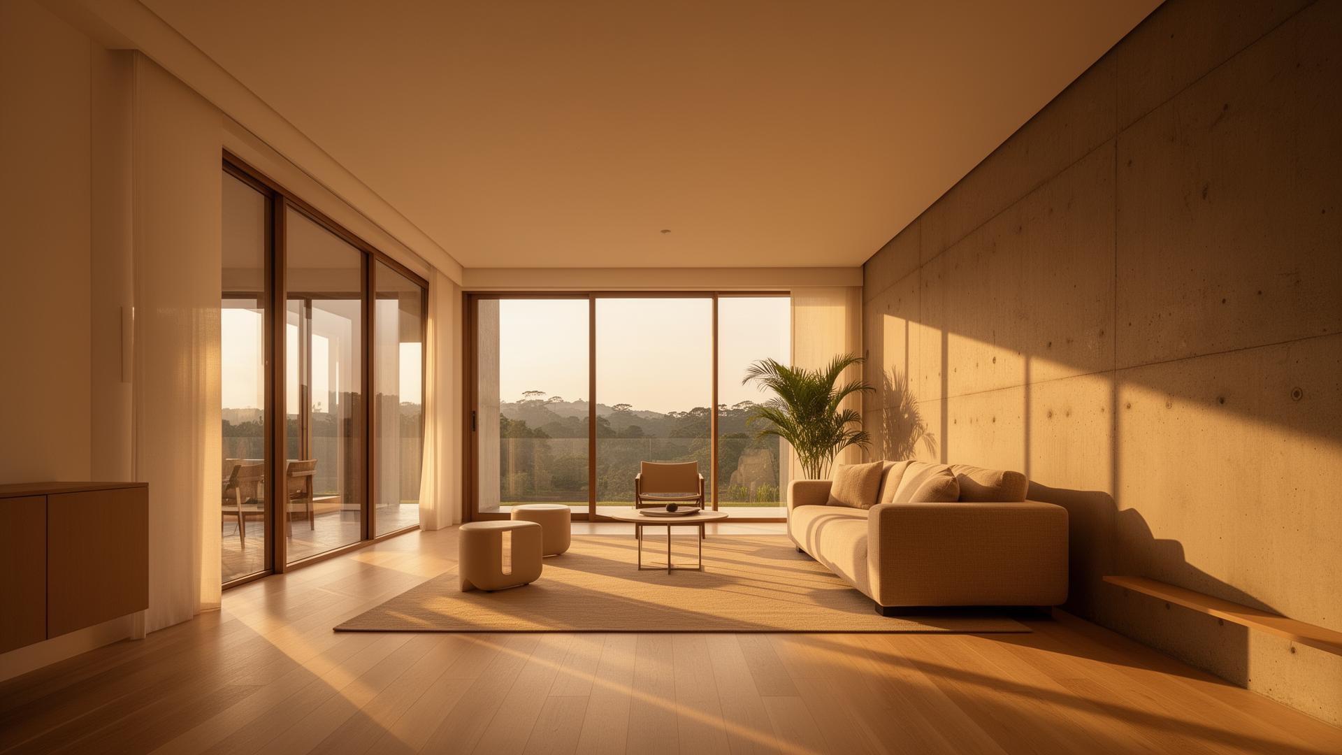 Interior residencial contemporâneo em Curitiba